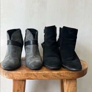 Dolce Vita Black and Gray Ankle Boots Sleek Modern Design
